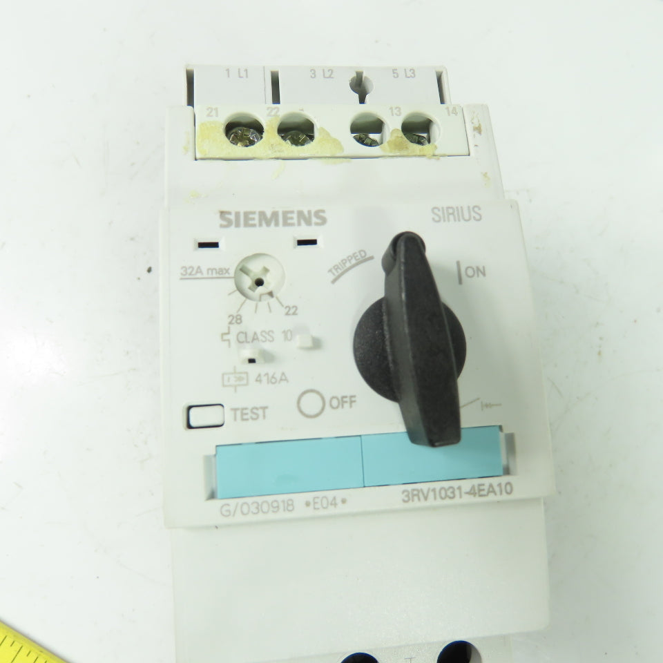 Siemens 3RV1031-4EA10 Sirius 30HP 3PH 600VAC Manual Motor Starter