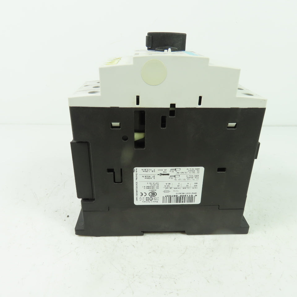 Siemens 3RV1031-4EA10 Sirius 30HP 3PH 600VAC Manual Motor Starter