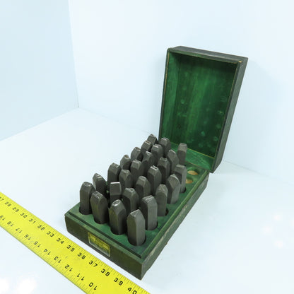 Mecco Hevi-Bevl A To Z Heavy Duty Steel Hand Marking Stamps Punch Complete