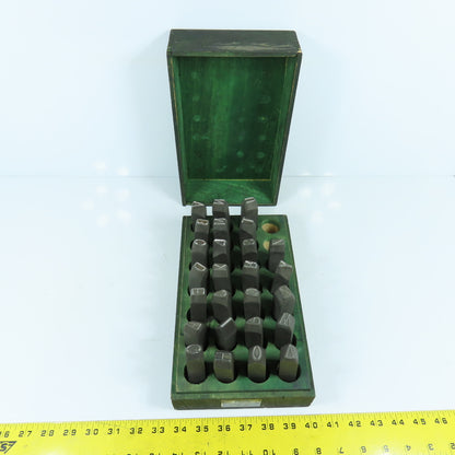 Mecco Hevi-Bevl A To Z Heavy Duty Steel Hand Marking Stamps Punch Complete