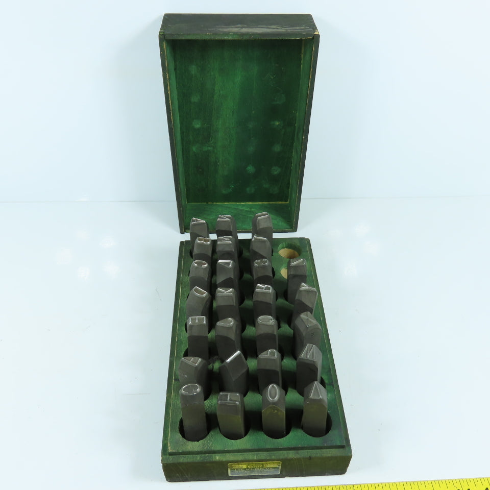 Mecco Hevi-Bevl A To Z Heavy Duty Steel Hand Marking Stamps Punch Complete