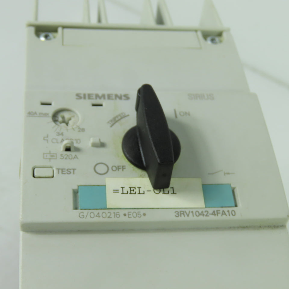 Siemens 3RV1042-4FA10 Motor Protection Circuit Breaker 600V 28-40A 3Ph 40HP