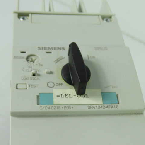 Siemens 3RV1042-4FA10 Motor Protection Circuit Breaker 600V 28-40A 3Ph 40HP
