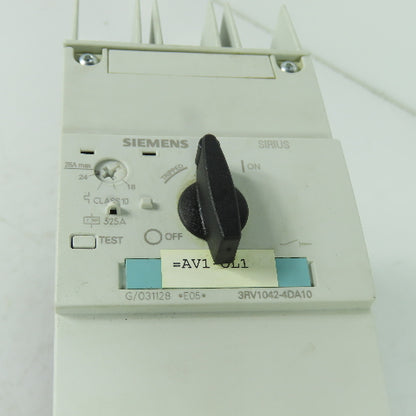 Siemens 3RV1042-4DA10 Motor Protection Circuit Breaker 600V 18-25A 3Ph 25HP