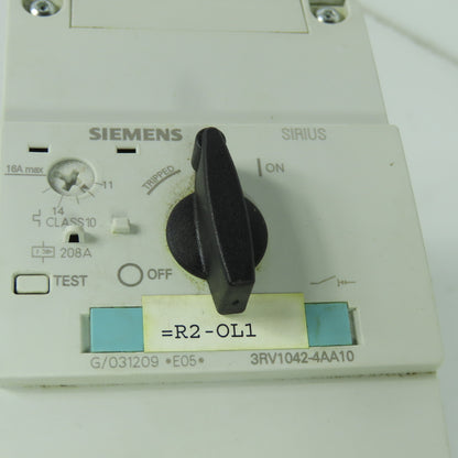 Siemens 3RV1042-4AA10 Motor Protection Circuit Breaker 600V 11-16A 3Ph 15HP