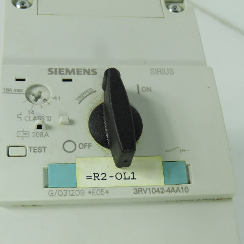 Siemens 3RV1042-4AA10 Motor Protection Circuit Breaker 600V 11-16A 3Ph 15HP