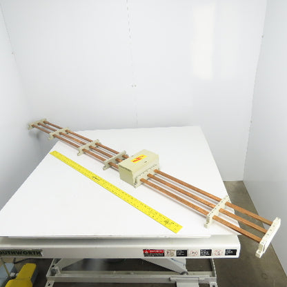 Rittal 3-Copper Bus Bar Assembly 89" OAL SV 3000 Holders