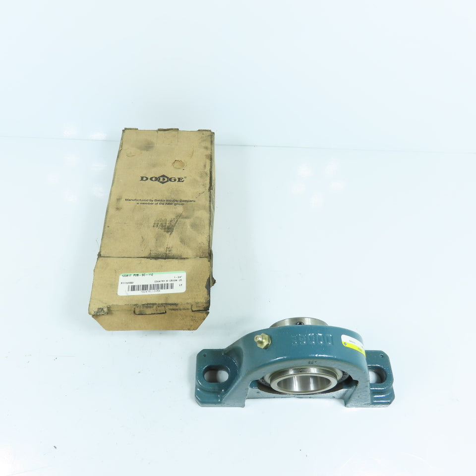 Dodge 123817 P2B-SC-112 2-Bolt Pillow Block Mounted Ball Bearing 1-3/4" Bore