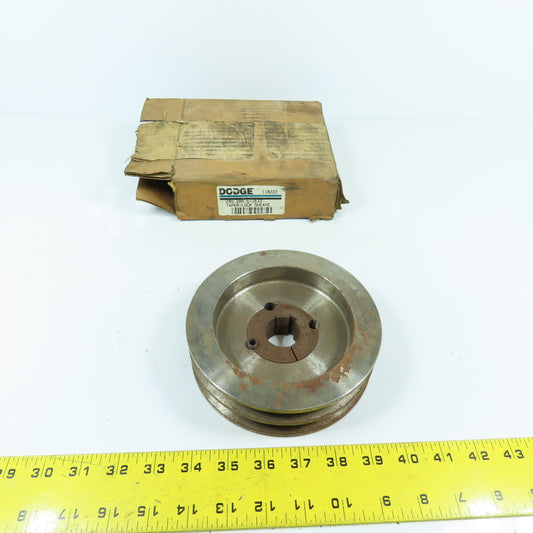Dodge 118222 2A5.2B5.6-1610 Taper Lock 2-Groove Pulley V-Belt Sheave B Section