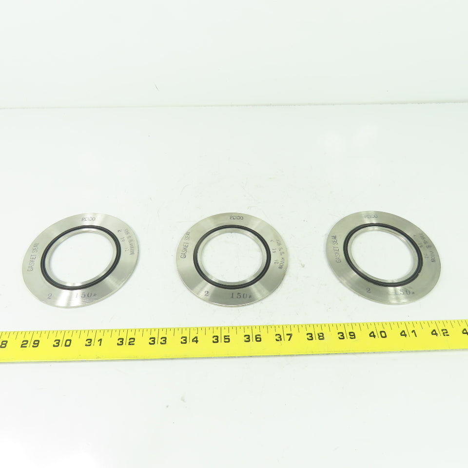 316 SS Viton Gasket Seal 2 19 92 No. 150 2 19 92 Lot Of 3