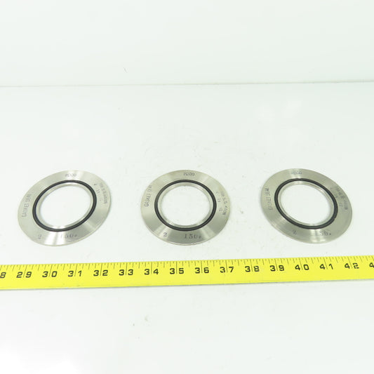 316 SS Viton Gasket Seal 2 19 92 No. 150 2 19 92 Lot Of 3