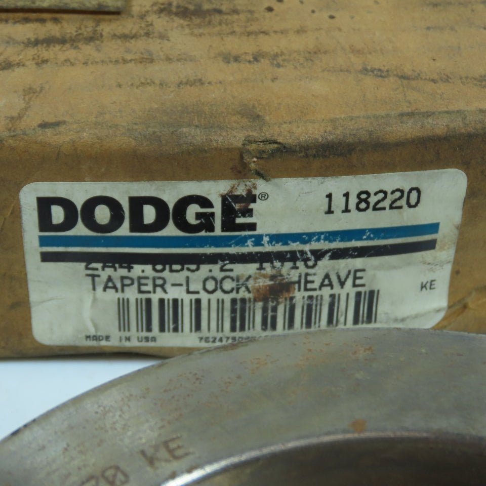 Dodge 118220 2A4.8B5.2-1610 Taper Lock 2-Groove Pulley V-Belt Sheave B Section