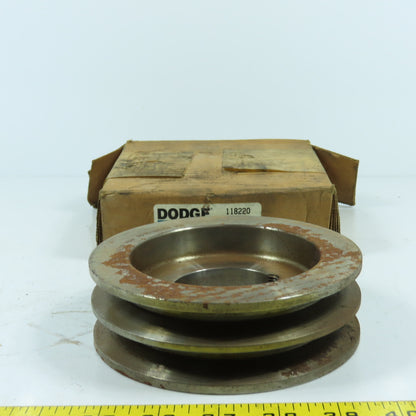 Dodge 118220 2A4.8B5.2-1610 Taper Lock 2-Groove Pulley V-Belt Sheave B Section