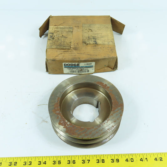 Dodge 118220 2A4.8B5.2-1610 Taper Lock 2-Groove Pulley V-Belt Sheave B Section