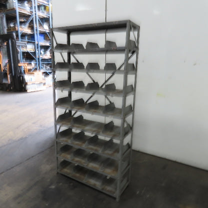 Republic Steel 32 Compartment Steel Storage 8 Shelf Rack 39" x 13" x 78"