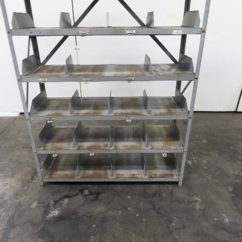 Republic Steel 32 Compartment Steel Storage 8 Shelf Rack 39" x 13" x 78"