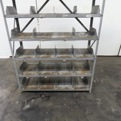 Republic Steel 32 Compartment Steel Storage 8 Shelf Rack 39" x 13" x 78"