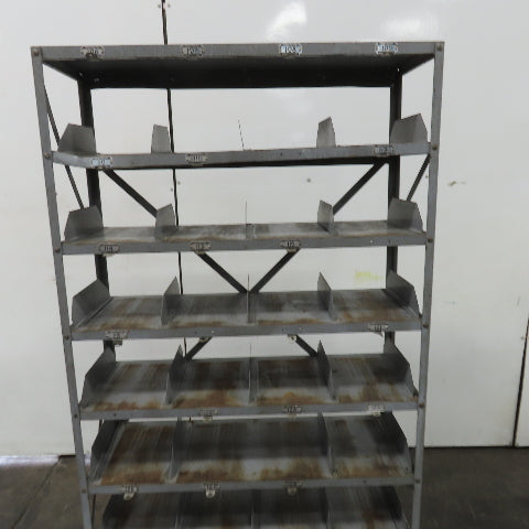 Republic Steel 32 Compartment Steel Storage 8 Shelf Rack 39" x 13" x 78"