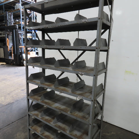 Republic Steel 32 Compartment Steel Storage 8 Shelf Rack 39" x 13" x 78"