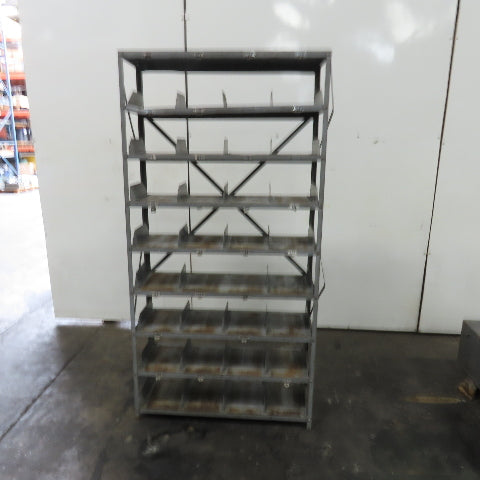 Republic Steel 32 Compartment Steel Storage 8 Shelf Rack 39" x 13" x 78"