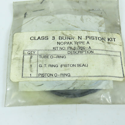 Nopak PK3-250-A Type A Class 3 Buna N Cylinder Piston Kit