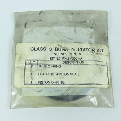 Nopak PK3-250-A Type A Class 3 Buna N Cylinder Piston Kit