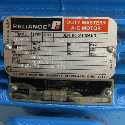 Reliance Type P 2HP Haz Location Electric Motor 1160RPM 460V 3PH 3.2A X180TD Fr