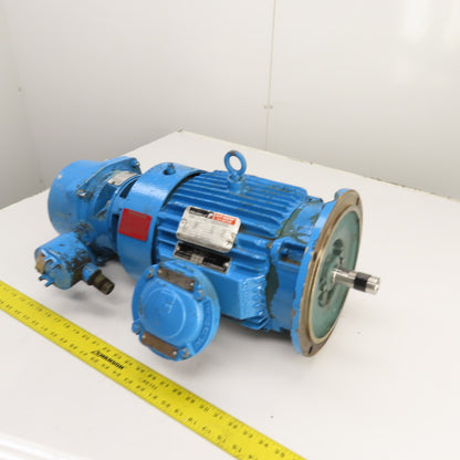 Reliance Type P 2HP Haz Loc Electric Motor 1160RPM 460V 3PH 3.2A X180TD & Brake