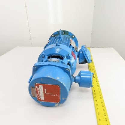 Reliance Type P 2HP Haz Loc Electric Motor 1160RPM 460V 3PH 3.2A X180TD & Brake
