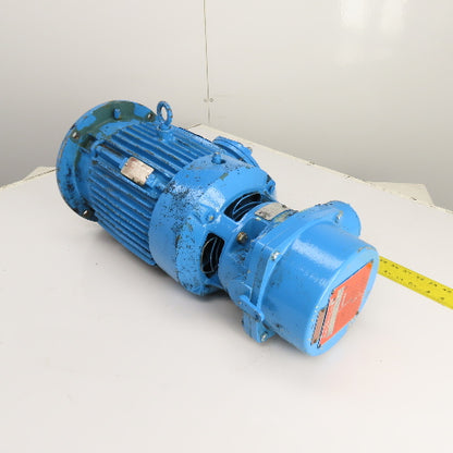 Reliance Type P 2HP Haz Loc Electric Motor 1160RPM 460V 3PH 3.2A X180TD & Brake