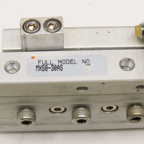 SMC MXS8-30AS 8mm Bore 30mm Stroke Air Slide Table M5-0.8 Ports