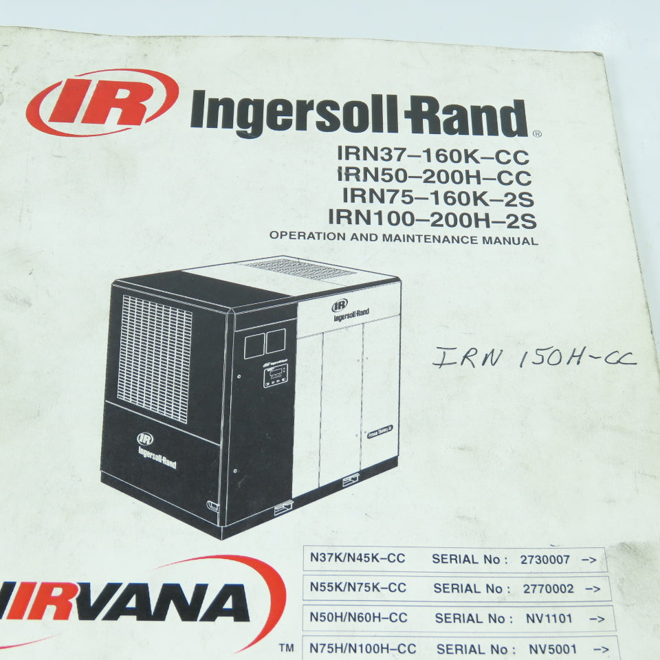 Ingersoll Rand Nirvana IRN37-160K IRN100-200H Compressors Op & Mainten Manual