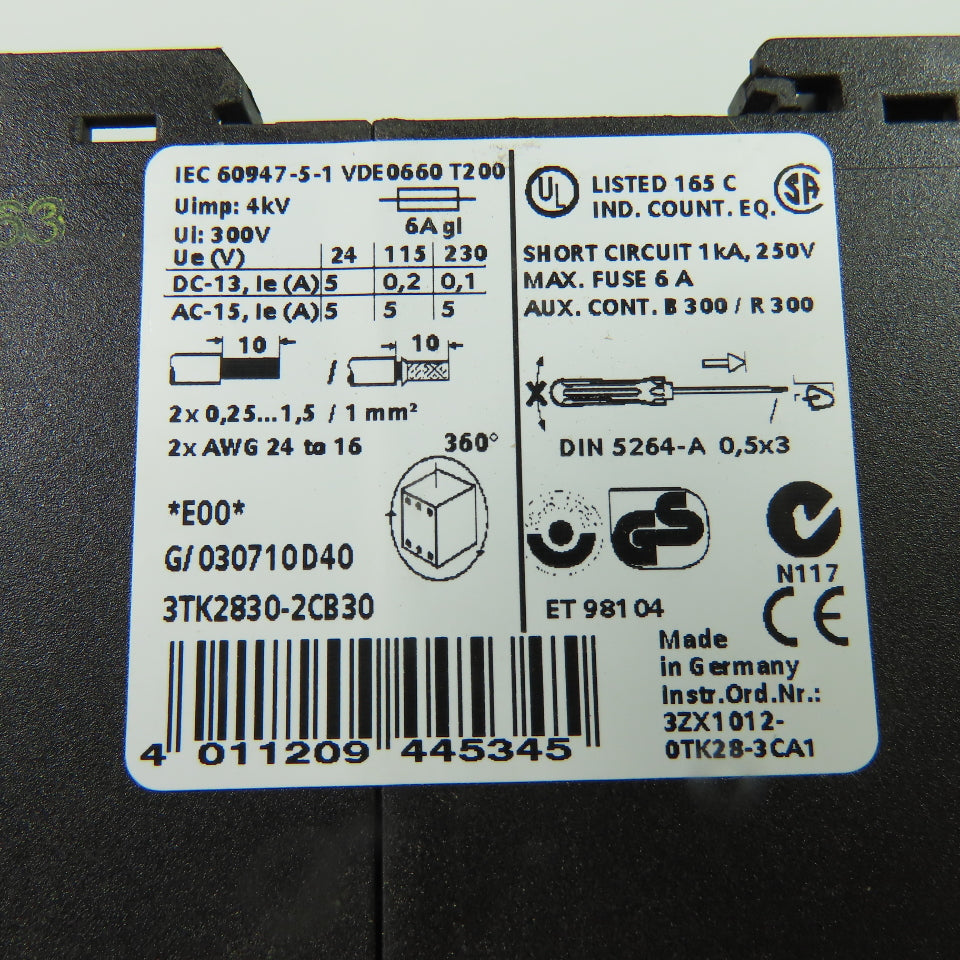 Siemens <-- 3TK2830-2CB30 Siguard Safety Relay 24VAC/DC