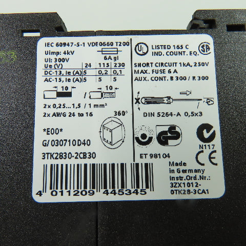 Siemens <-- 3TK2830-2CB30 Siguard Safety Relay 24VAC/DC