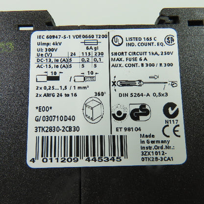 Siemens <-- 3TK2830-2CB30 Siguard Safety Relay 24VAC/DC