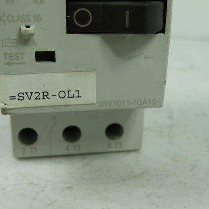 Siemens 3RV1011-1GA10 Motor Starter Circuit Breaker Protector 600V 4.5-6.3A Trip