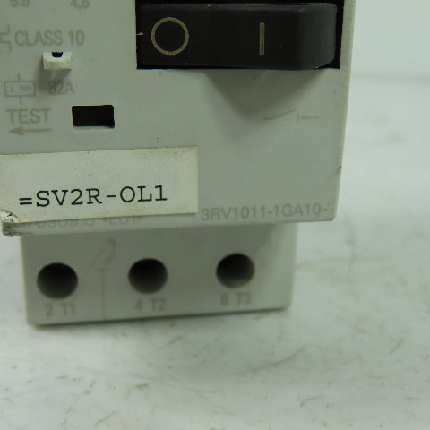 Siemens 3RV1011-1GA10 Motor Starter Circuit Breaker Protector 600V 4.5-6.3A Trip