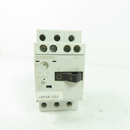 Siemens 3RV1011-1GA10 Motor Starter Circuit Breaker Protector 600V 4.5-6.3A Trip