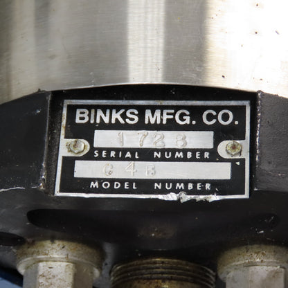 Binks Comet C4B Pneumatic B-Section Fluid Piston Transfer Pump 4"