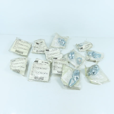 Dayton 1DKK6A Wire Rope U-Bolt Clip & Thimble Kit For 1/4" Rope Lot Of 12