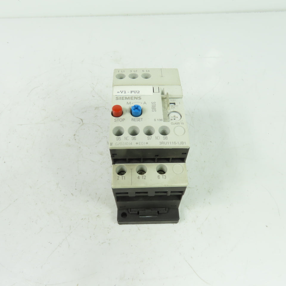 Siemens 3RU1116-1JB1 Overload Relay 7-10A 600VAC