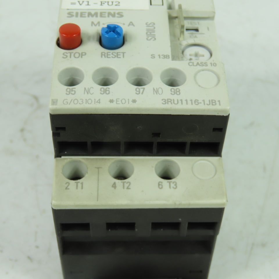 Siemens 3RU1116-1JB1 Overload Relay 7-10A 600VAC
