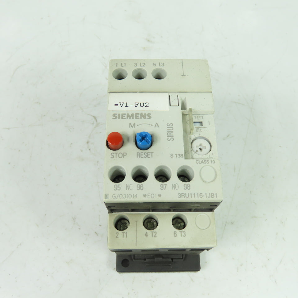Siemens 3RU1116-1JB1 Overload Relay 7-10A 600VAC