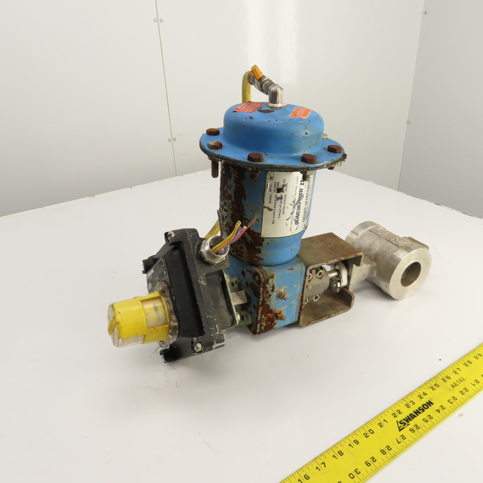 Metso 2.5" Stainless Steel Air Actuated Valve 360PSI Max W/ Indicator Tested