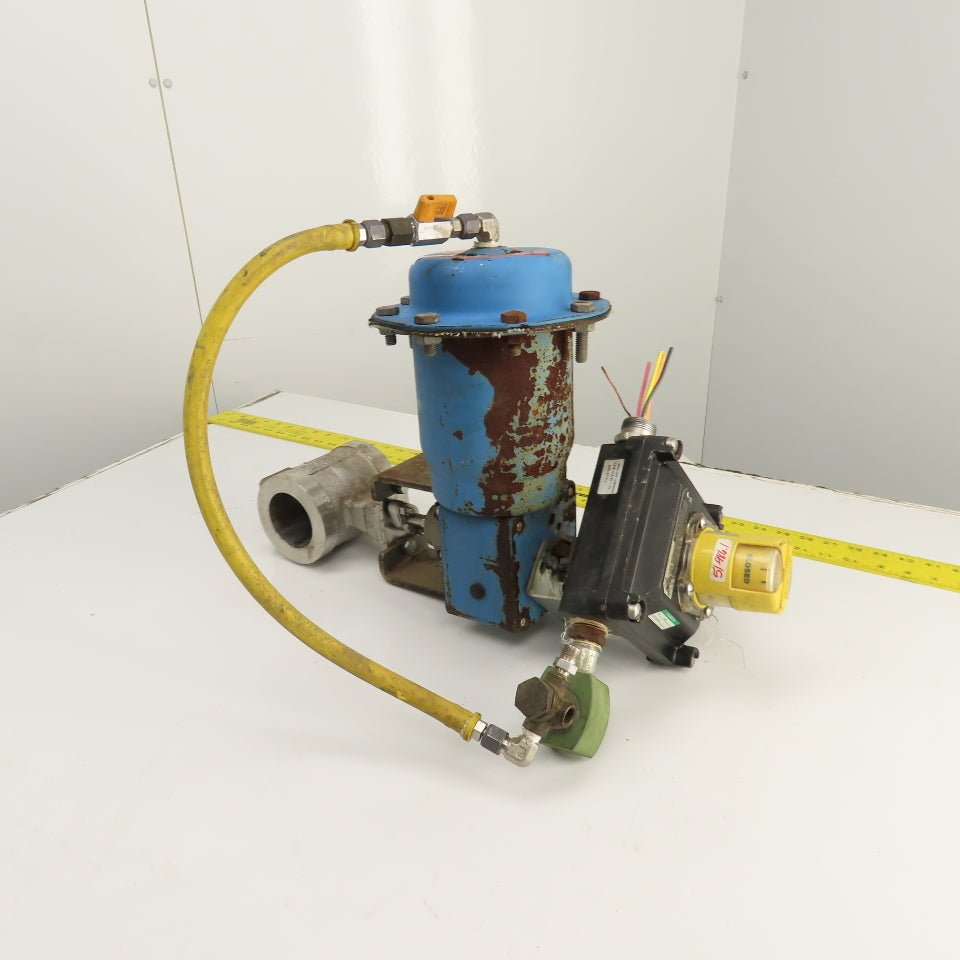 Metso 2.5" Stainless Steel Air Actuated Valve 360PSI Max W/ Indicator Tested