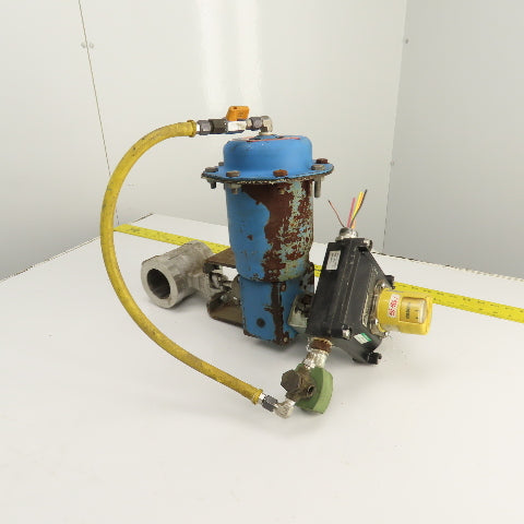 Metso 2.5" Stainless Steel Air Actuated Valve 360PSI Max W/ Indicator Tested