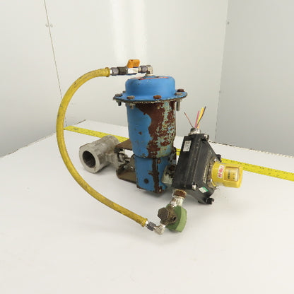 Metso 2.5" Stainless Steel Air Actuated Valve 360PSI Max W/ Indicator Tested