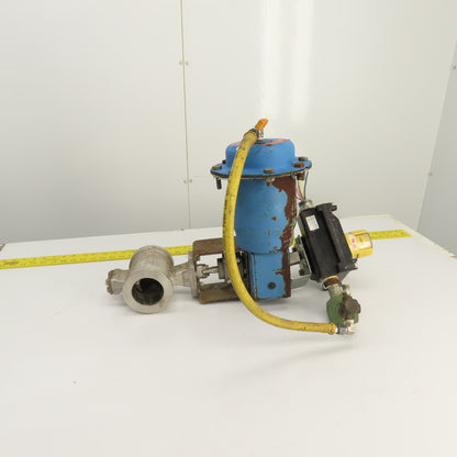 Metso 2.5" Stainless Steel Air Actuated Valve 360PSI Max W/ Indicator Tested