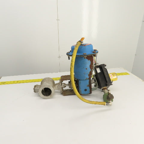 Metso 2.5" Stainless Steel Air Actuated Valve 360PSI Max W/ Indicator Tested