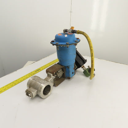 Metso 2.5" Stainless Steel Air Actuated Valve 360PSI Max W/ Indicator Tested